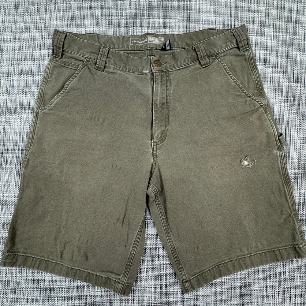 Carhartt 103652 Men's Rugged Flex Canvas Utility Work Shorts 36 Tarmac Relaxed